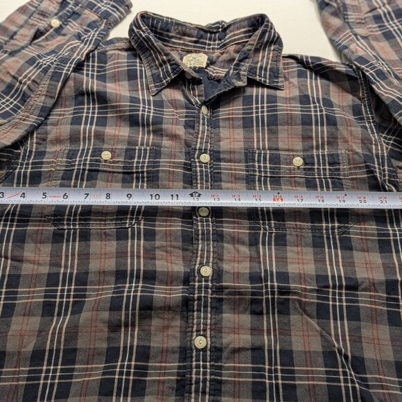 J.Crew Men’s Button Down Long Sleeve Work Shirt Gray/Multi Plaid XL - Picture 5 of 6